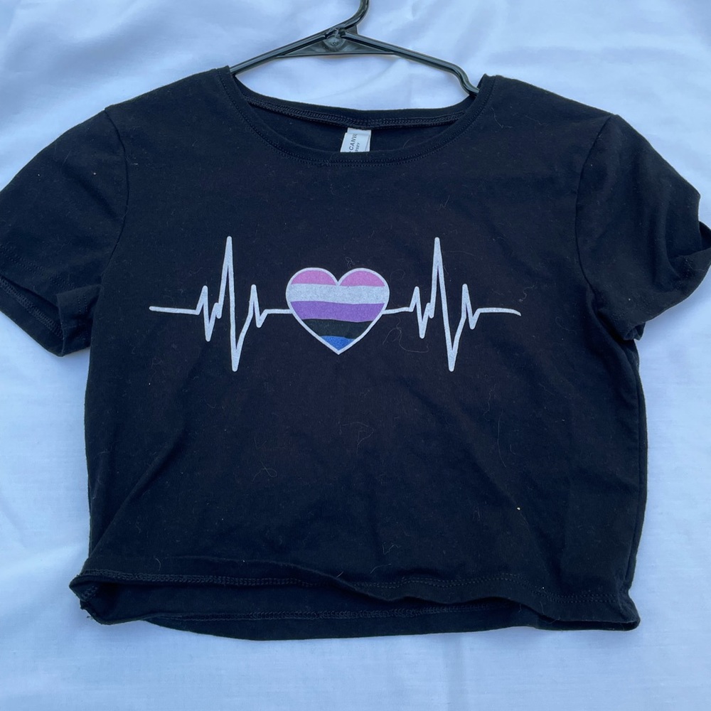 Genderfluid pride flag crop top